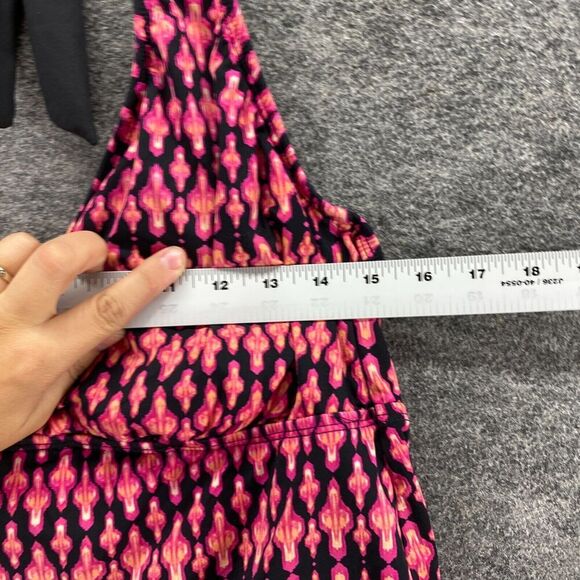 A New Approach Tankini Top Women 16W Plus Pink Striped Sleeveless Halter Neck - Picture 5 of 8